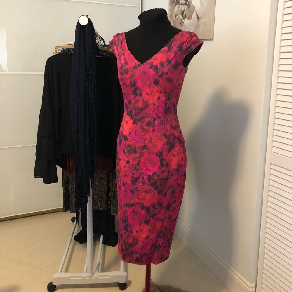 Michael Kors COLLECTION Stretch Cady Printed Midi